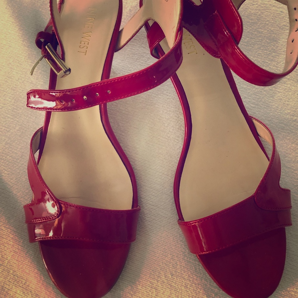 Red 9 west dressy sandals